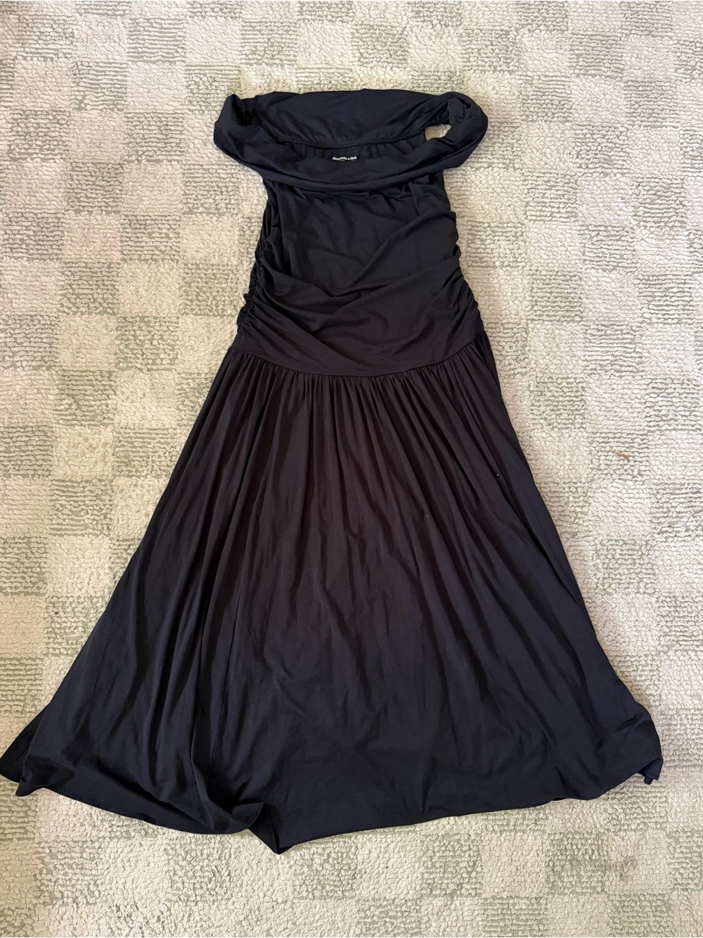 Abercrombie & Fitch Strapless Black Maxi Dress